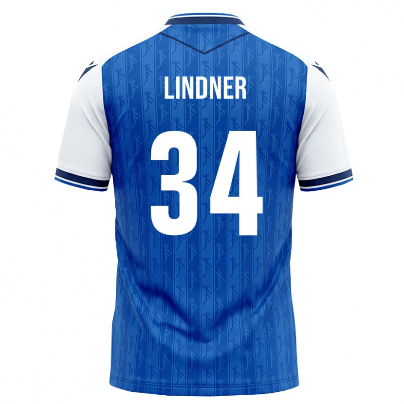 Danxen Donna Maglia Sophie Lindner #34 Blu Reale Bianco Kit Gara Home 2026/27 Maglietta
