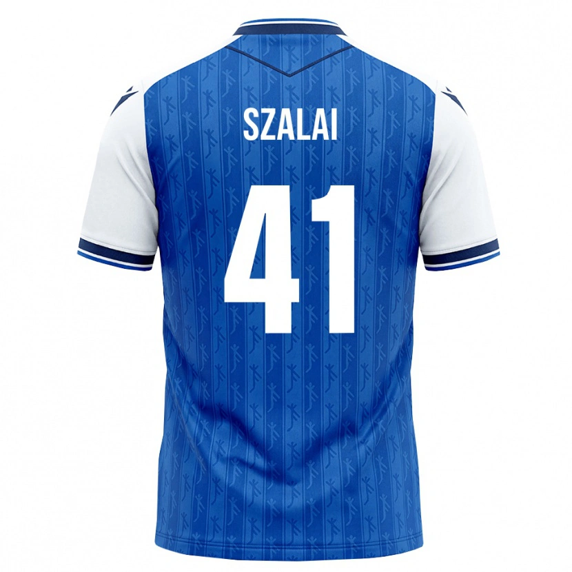 Danxen Donna Maglia Attila Szalai #41 Blu Reale Bianco Kit Gara Home 2026/27 Maglietta