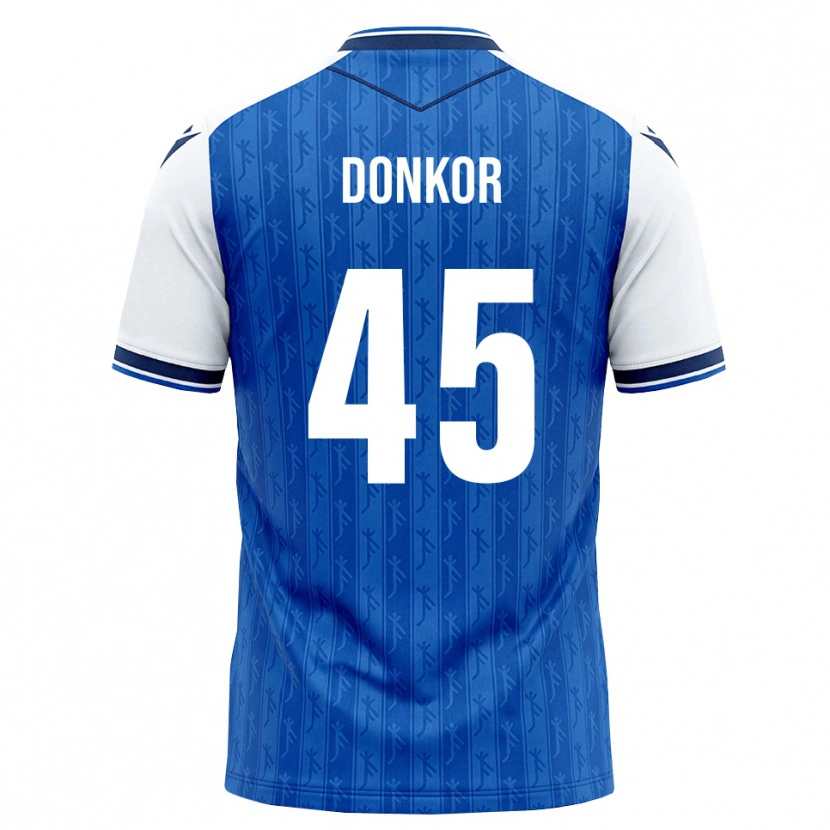 Danxen Donna Maglia Denis Donkor #45 Blu Reale Bianco Kit Gara Home 2026/27 Maglietta