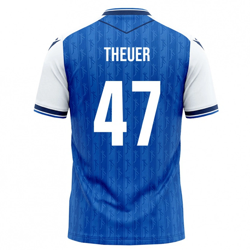 Danxen Donna Maglia Maximilian Theuer #47 Blu Reale Bianco Kit Gara Home 2026/27 Maglietta