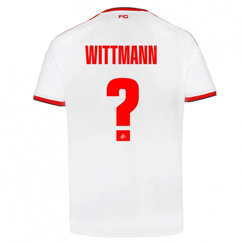 Danxen Donna Maglia Eyk Wittmann #0 Bianco Rosso Nero Kit Gara Home 2026/27 Maglietta