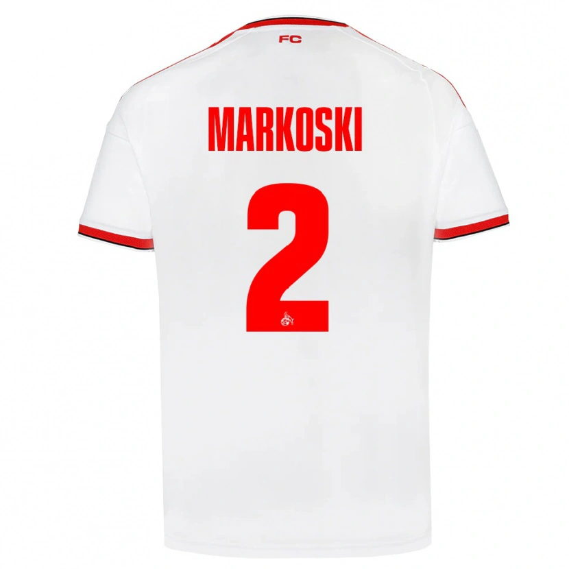Danxen Donna Maglia Kristian Markoski #2 Bianco Rosso Nero Kit Gara Home 2026/27 Maglietta