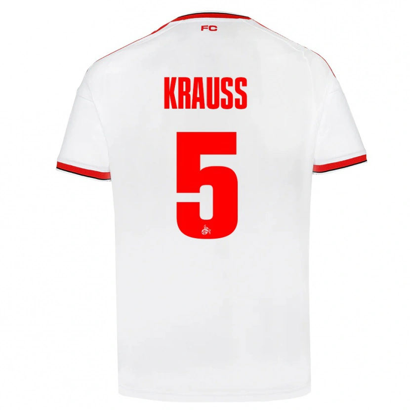 Danxen Donna Maglia Tom Krauß #5 Bianco Rosso Nero Kit Gara Home 2026/27 Maglietta