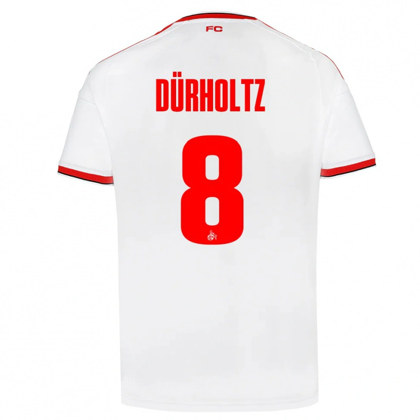 Danxen Donna Maglia Luca Dürholtz #8 Bianco Rosso Nero Kit Gara Home 2026/27 Maglietta