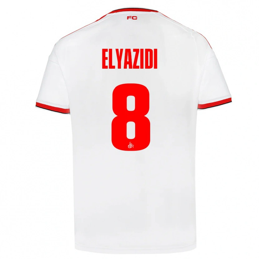 Danxen Donna Maglia Ilias Elyazidi #8 Bianco Rosso Nero Kit Gara Home 2026/27 Maglietta