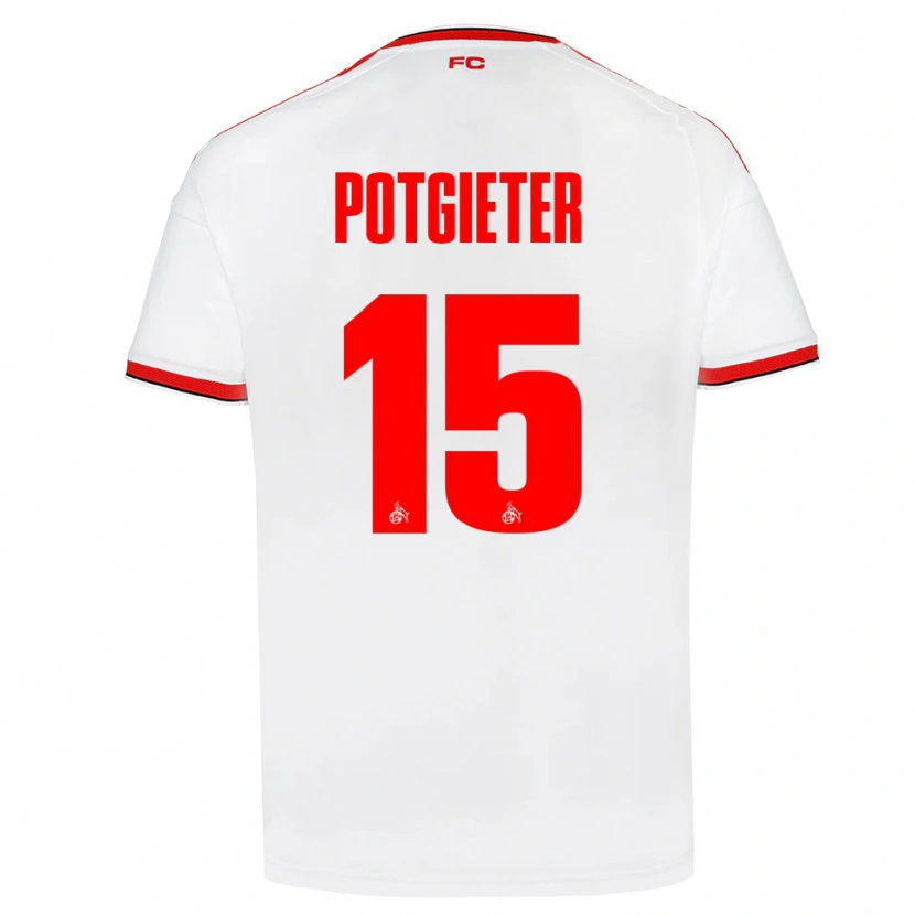 Danxen Donna Maglia Jaylen Potgieter #15 Bianco Rosso Nero Kit Gara Home 2026/27 Maglietta