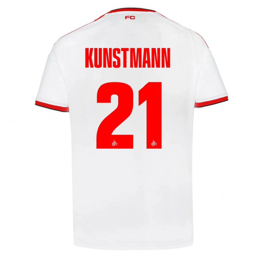 Danxen Donna Maglia Jonas Kunstmann #21 Bianco Rosso Nero Kit Gara Home 2026/27 Maglietta
