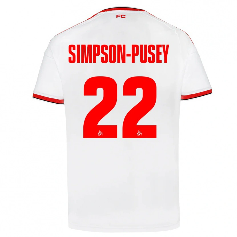 Danxen Donna Maglia Jahmai Simpson-Pusey #22 Bianco Rosso Nero Kit Gara Home 2026/27 Maglietta