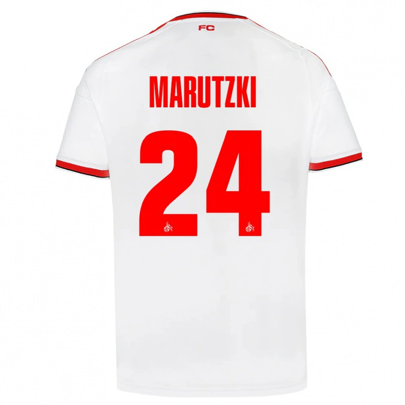 Danxen Donna Maglia Mikolaj Marutzki #24 Bianco Rosso Nero Kit Gara Home 2026/27 Maglietta