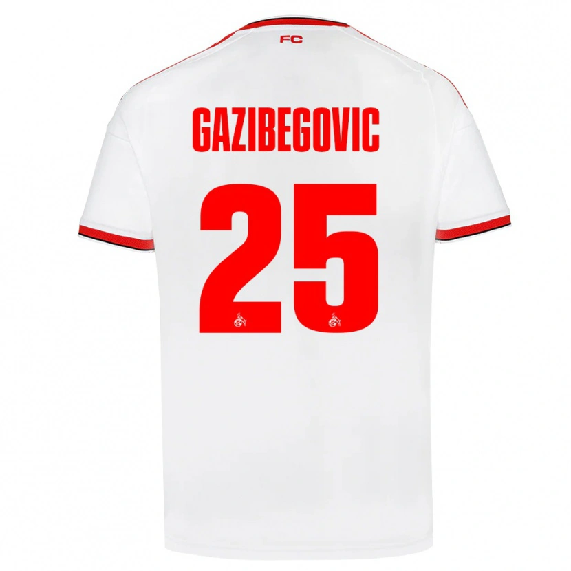 Danxen Donna Maglia Jusuf Gazibegovic #25 Bianco Rosso Nero Kit Gara Home 2026/27 Maglietta