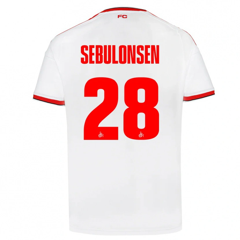 Danxen Donna Maglia Sebastian Sebulonsen #28 Bianco Rosso Nero Kit Gara Home 2026/27 Maglietta