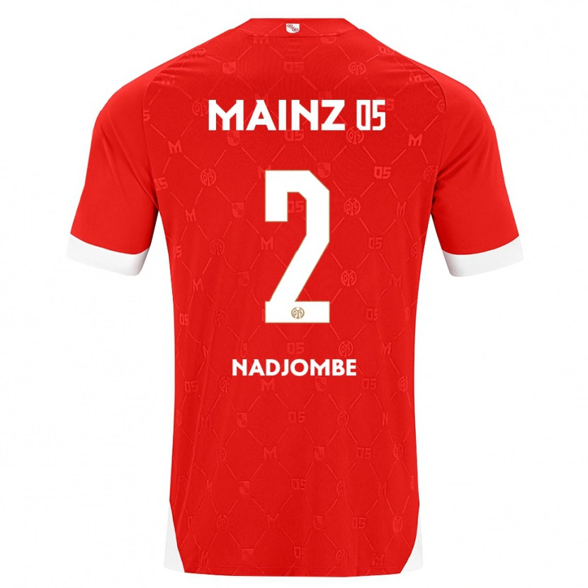 Danxen Donna Maglia Jean-Marie Nadjombe #2 Rosso Bianco Kit Gara Home 2026/27 Maglietta