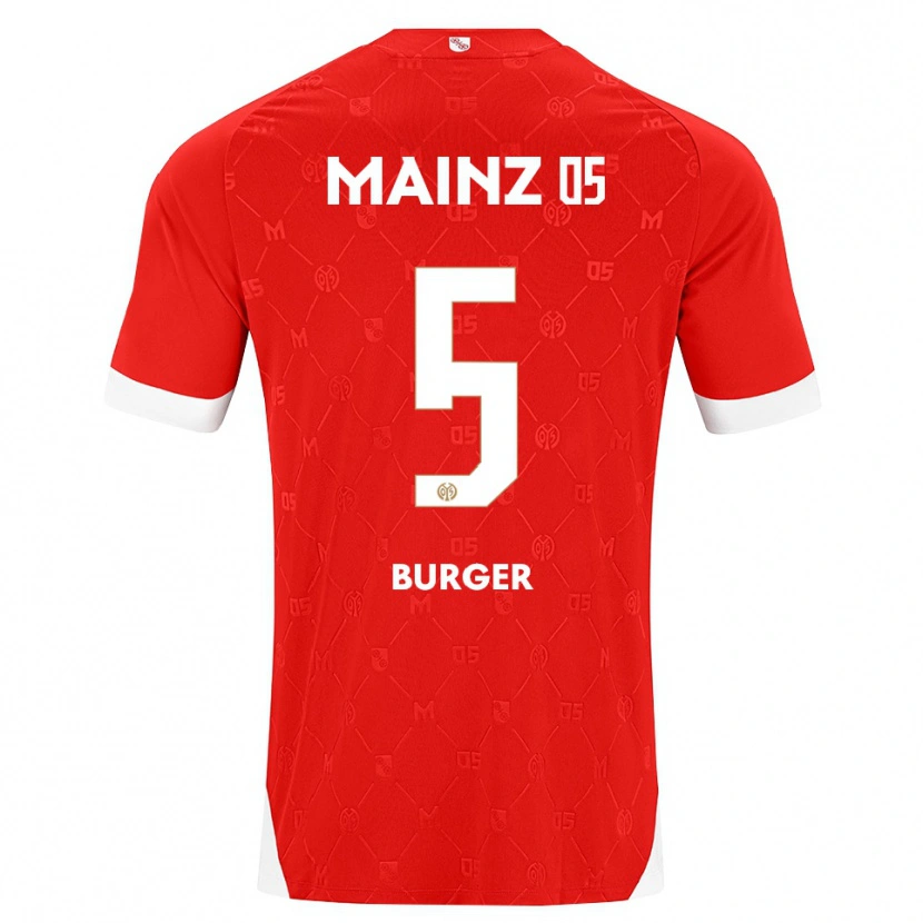 Danxen Donna Maglia Korbinian Burger #5 Rosso Bianco Kit Gara Home 2026/27 Maglietta