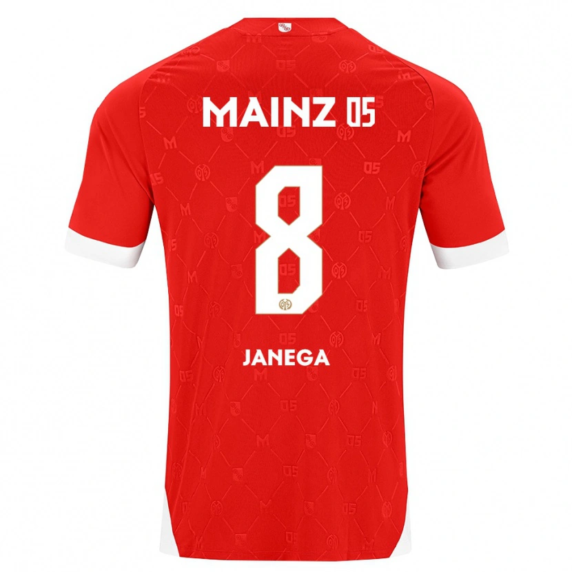 Danxen Donna Maglia Jan Janega #8 Rosso Bianco Kit Gara Home 2026/27 Maglietta
