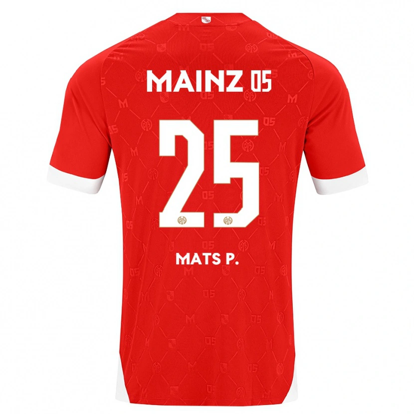 Danxen Donna Maglia Mats Preßler #25 Rosso Bianco Kit Gara Home 2026/27 Maglietta