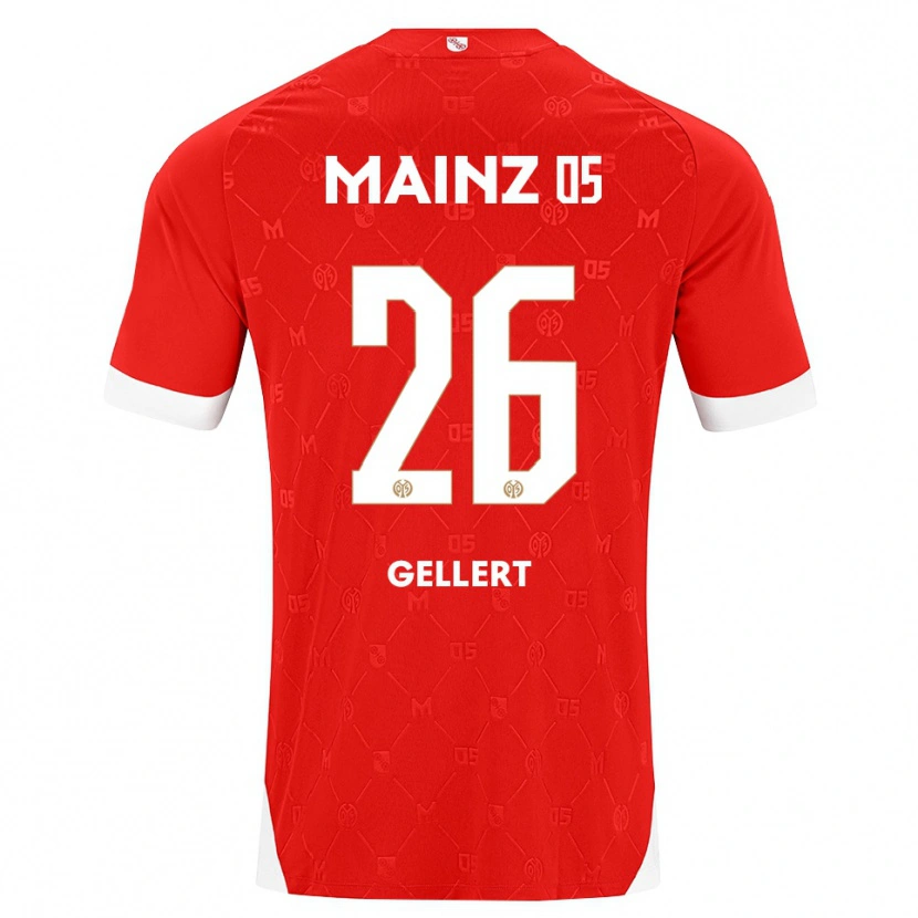 Danxen Donna Maglia Mona Gellert #26 Rosso Bianco Kit Gara Home 2026/27 Maglietta
