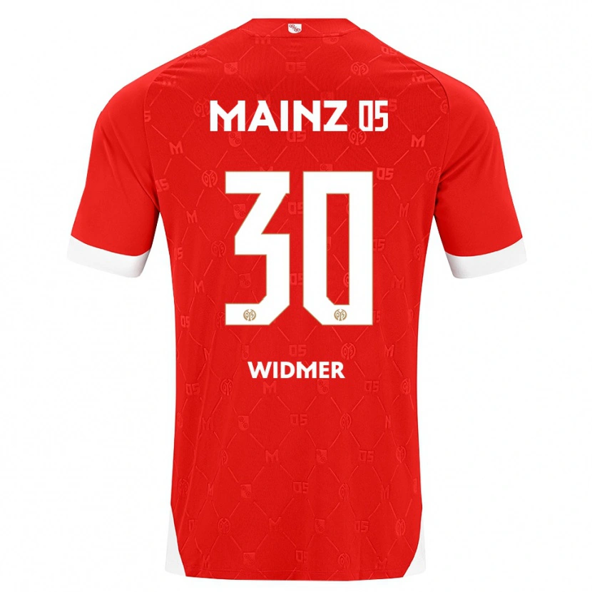 Danxen Donna Maglia Silvan Widmer #30 Rosso Bianco Kit Gara Home 2026/27 Maglietta