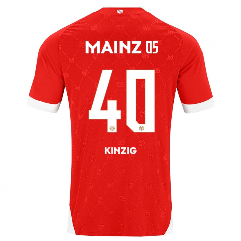 Danxen Donna Maglia Maximilian Kinzig #40 Rosso Bianco Kit Gara Home 2026/27 Maglietta