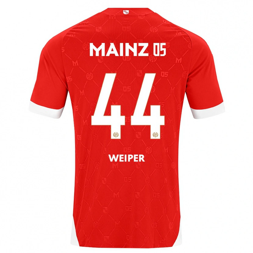 Danxen Donna Maglia Nelson Weiper #44 Rosso Bianco Kit Gara Home 2026/27 Maglietta