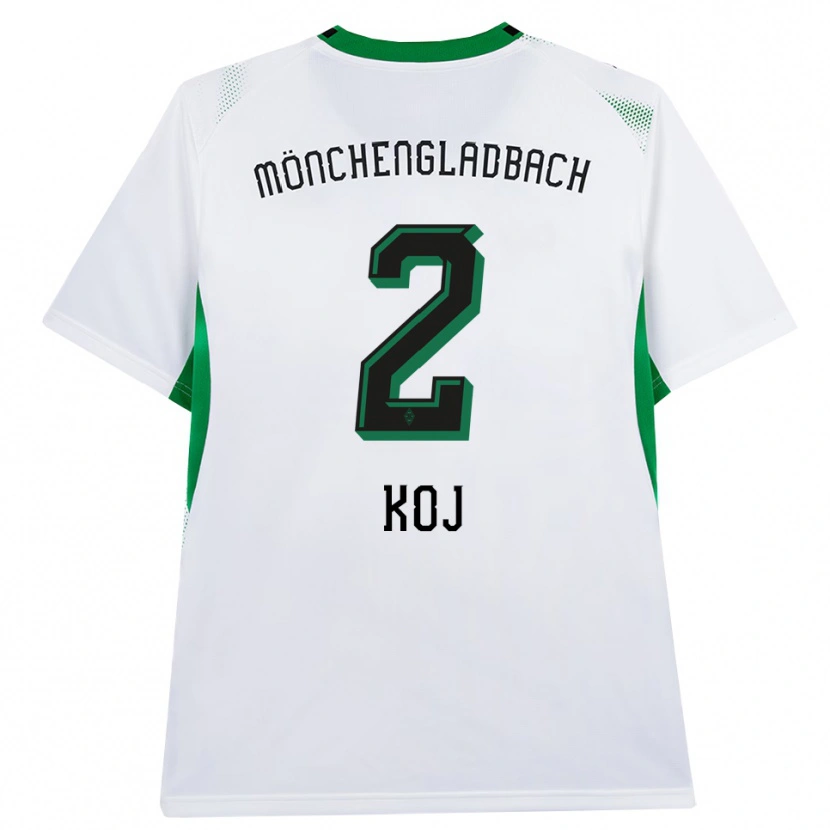 Danxen Donna Maglia Julia Koj #2 Bianco Nero Verde Kit Gara Home 2026/27 Maglietta