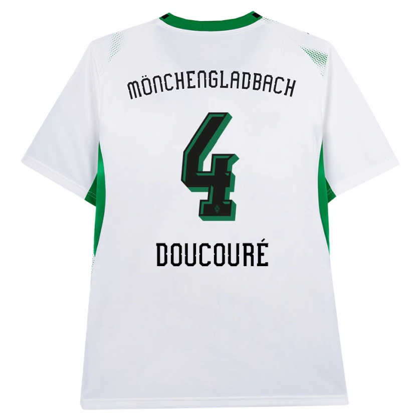 Danxen Donna Maglia Mamadou Doucoure #4 Bianco Nero Verde Kit Gara Home 2026/27 Maglietta