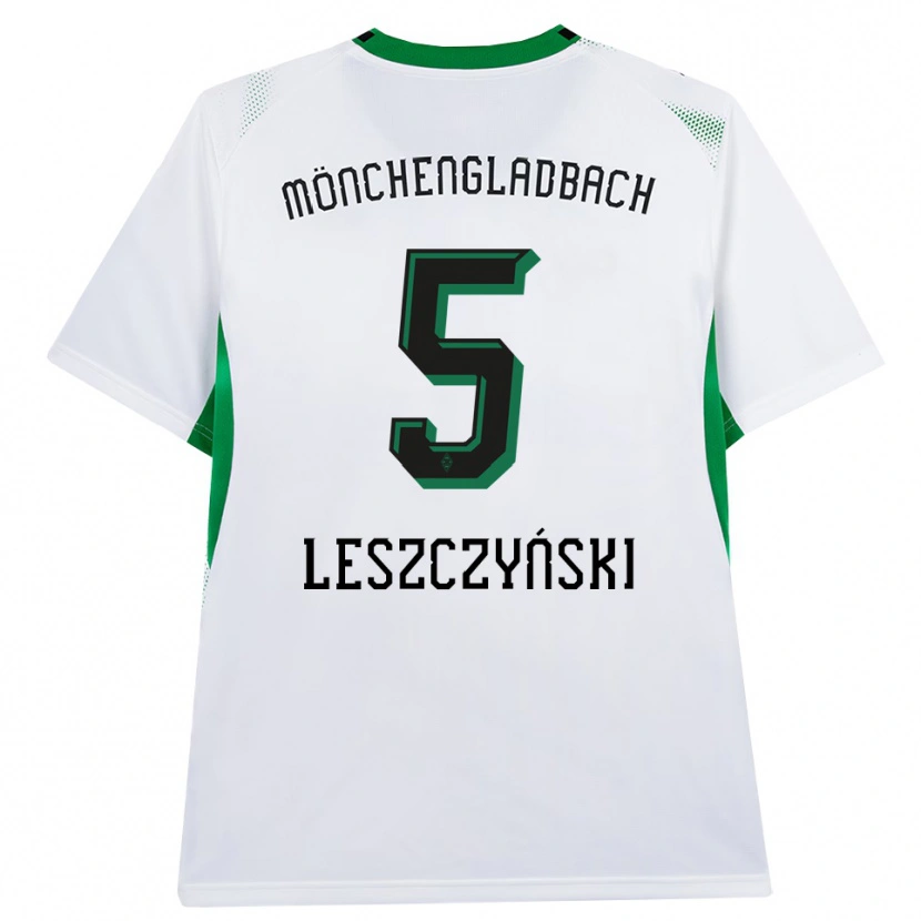 Danxen Donna Maglia Jan Leszczyński #5 Bianco Nero Verde Kit Gara Home 2026/27 Maglietta