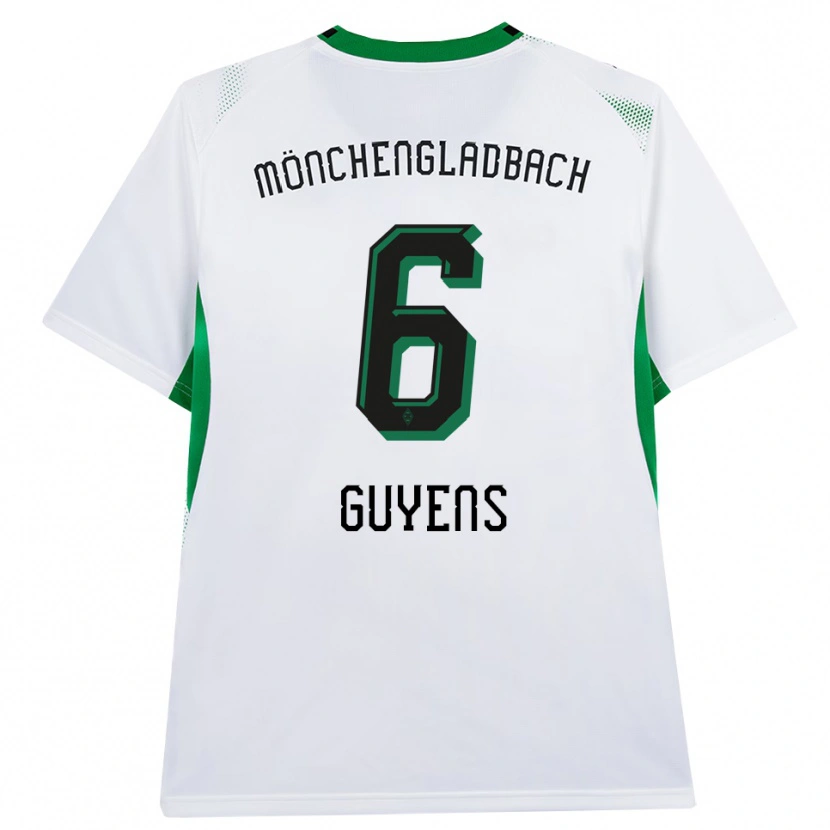 Danxen Donna Maglia Emily Guyens #6 Bianco Nero Verde Kit Gara Home 2026/27 Maglietta