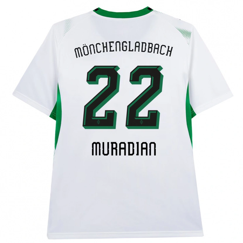 Danxen Donna Maglia Artem Muradyan #22 Bianco Nero Verde Kit Gara Home 2026/27 Maglietta
