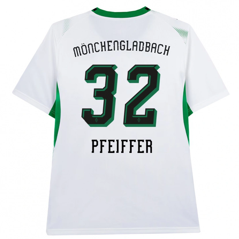 Danxen Donna Maglia Tim Pfeiffer #32 Bianco Nero Verde Kit Gara Home 2026/27 Maglietta