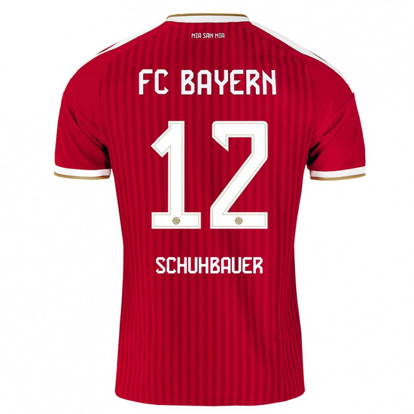 Danxen Donna Maglia Maximilian Schuhbauer #12 Rosso Bianco Blu Kit Gara Home 2026/27 Maglietta