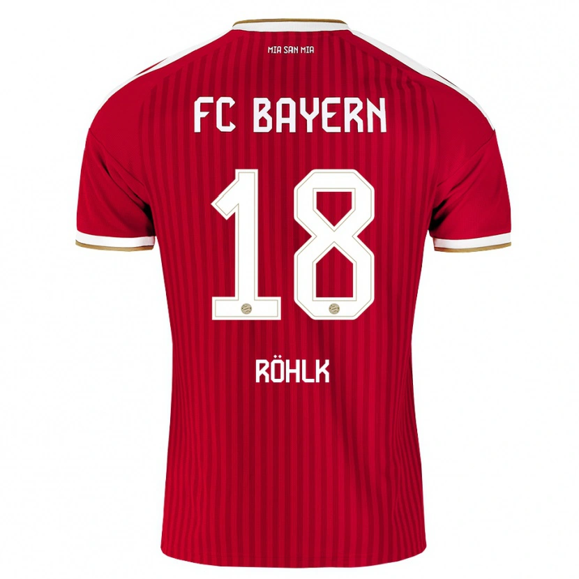 Danxen Donna Maglia Jona Röhlk #18 Rosso Bianco Blu Kit Gara Home 2026/27 Maglietta