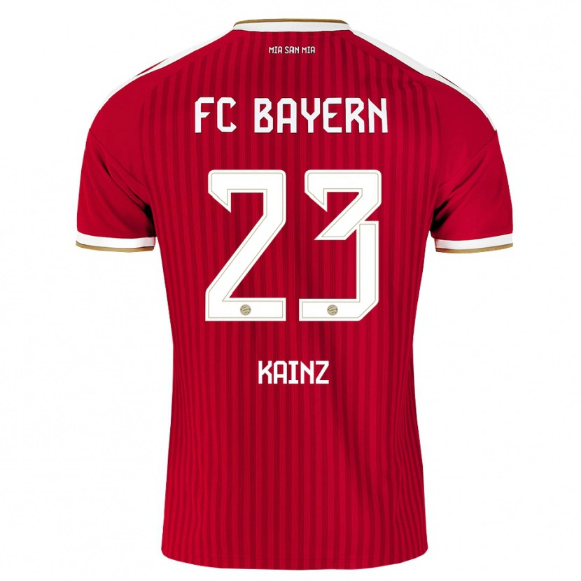 Danxen Donna Maglia Manuel Kainz #23 Rosso Bianco Blu Kit Gara Home 2026/27 Maglietta