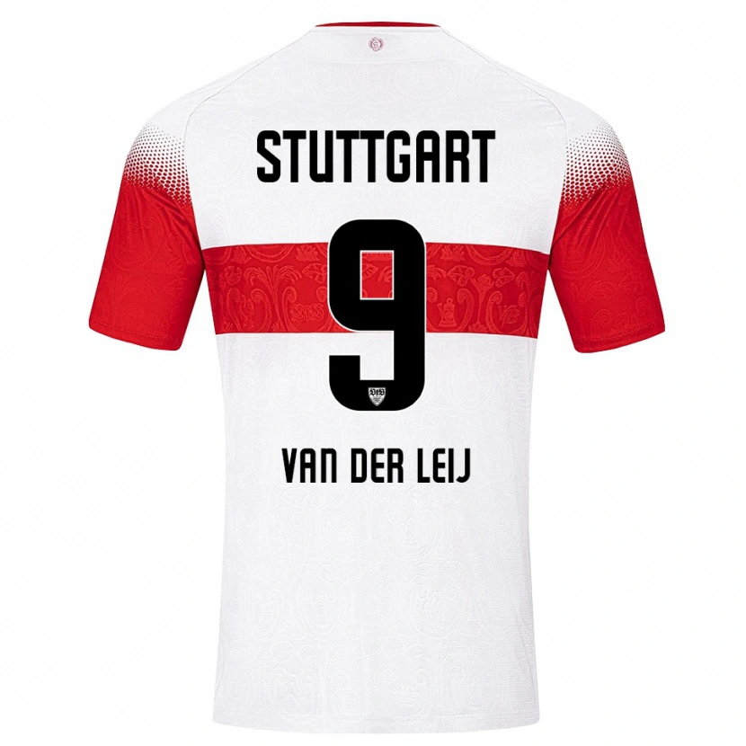 Danxen Donna Maglia Tim Van Der Leij #9 Bianco Rosso Giallo Kit Gara Home 2026/27 Maglietta