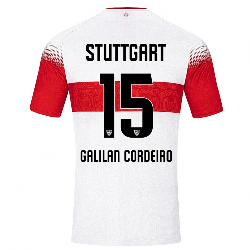 Danxen Donna Maglia Guilherme Galilan Cordeiro #15 Bianco Rosso Giallo Kit Gara Home 2026/27 Maglietta