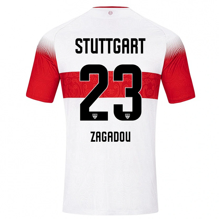 Danxen Donna Maglia Dan-Axel Zagadou #23 Bianco Rosso Giallo Kit Gara Home 2026/27 Maglietta