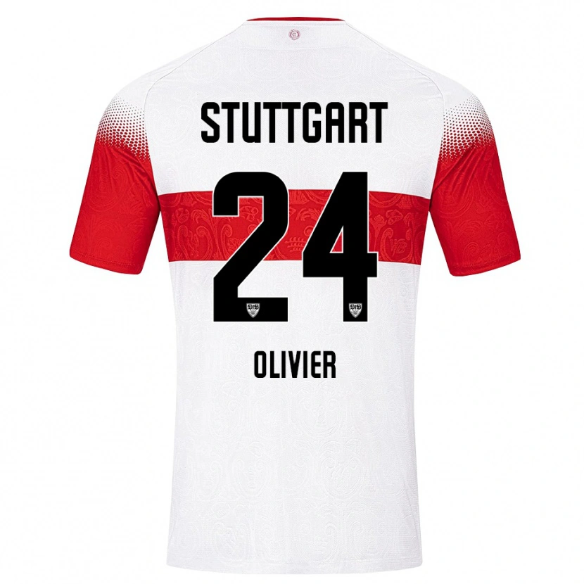 Danxen Donna Maglia Christopher Olivier #24 Bianco Rosso Giallo Kit Gara Home 2026/27 Maglietta