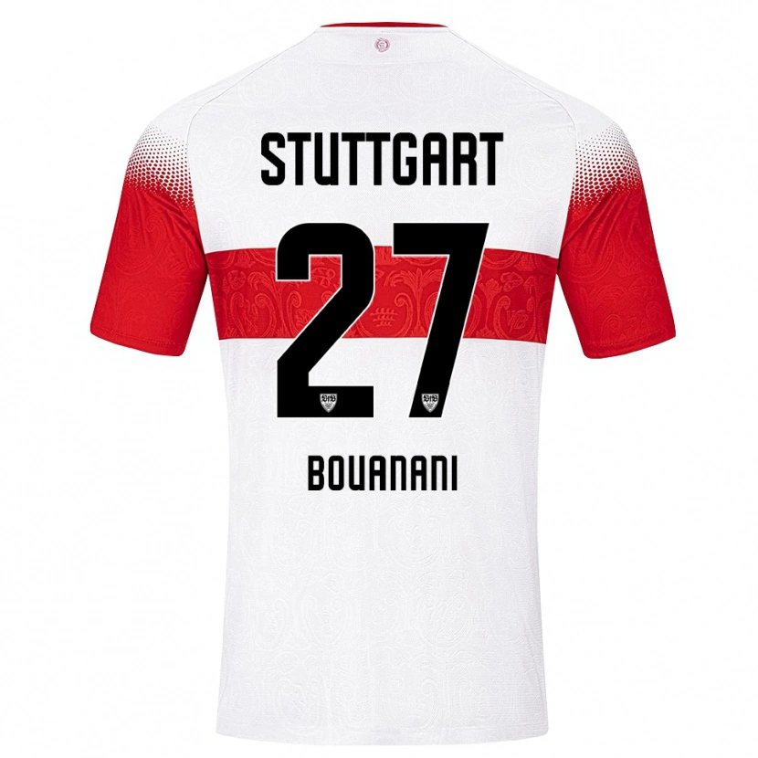 Danxen Donna Maglia Badredine Bouanani #27 Bianco Rosso Giallo Kit Gara Home 2026/27 Maglietta