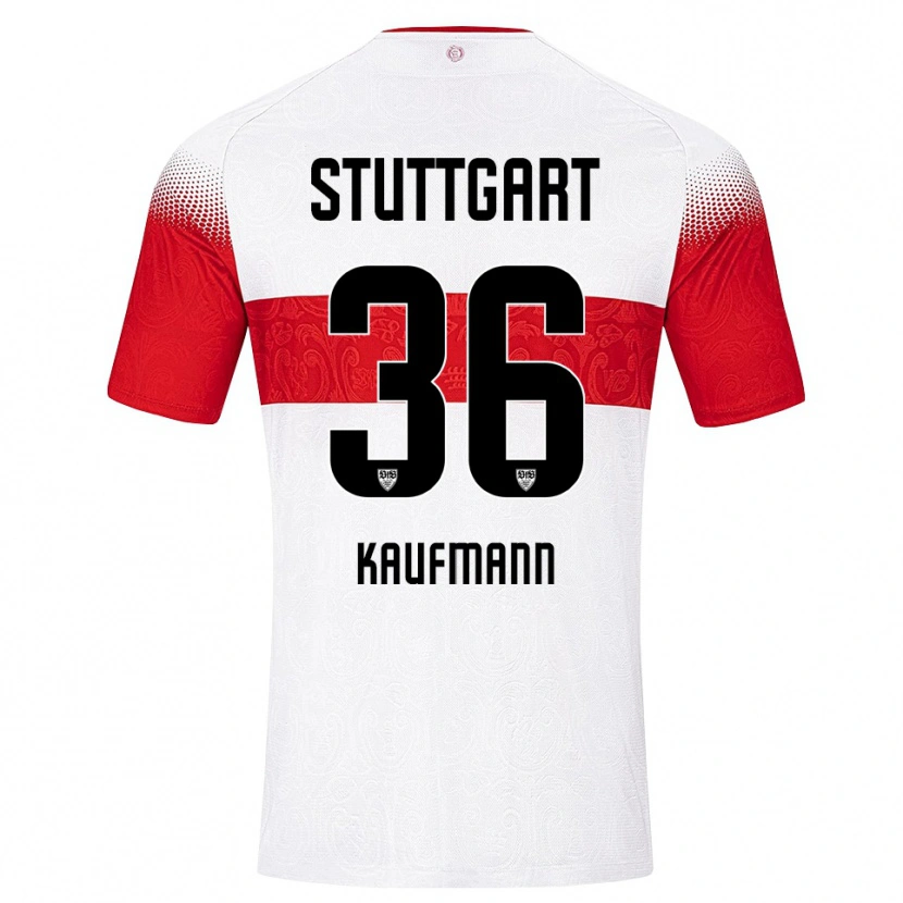 Danxen Donna Maglia Tino Kaufmann #36 Bianco Rosso Giallo Kit Gara Home 2026/27 Maglietta