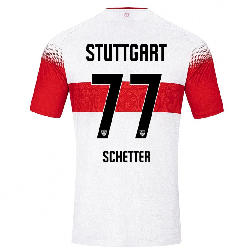 Danxen Donna Maglia Leonie Schetter #77 Bianco Rosso Giallo Kit Gara Home 2026/27 Maglietta