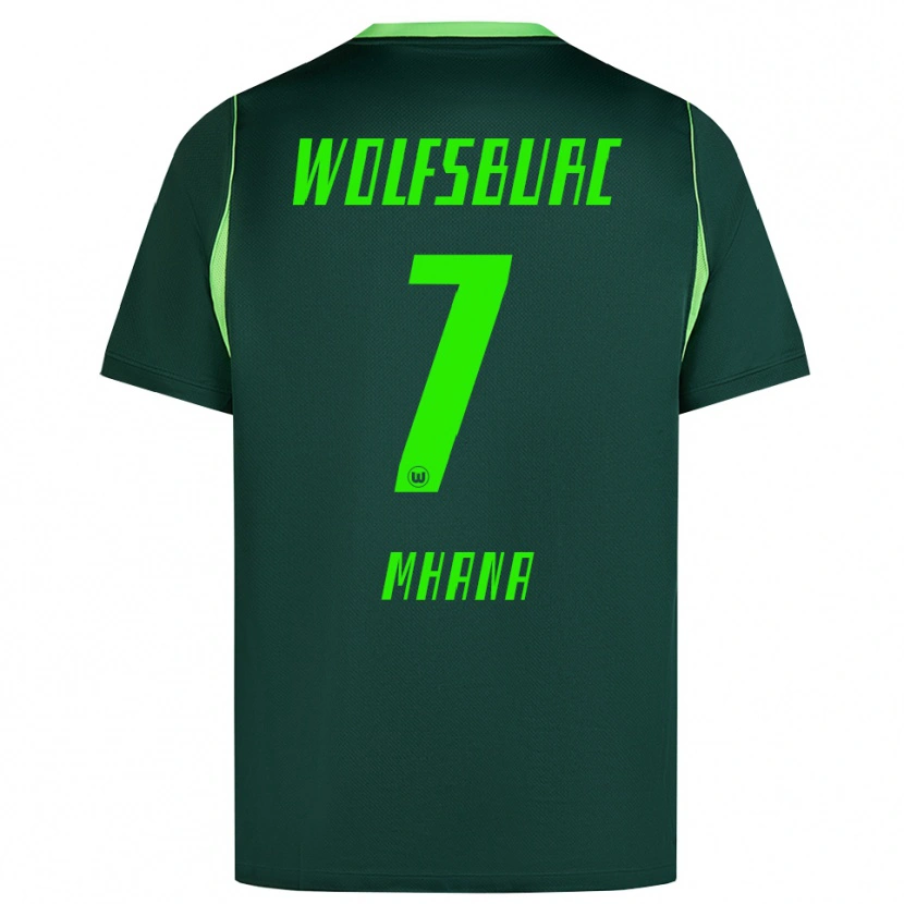 Danxen Donna Maglia Younes Mhana #7 Verde Scuro Bianco Kit Gara Home 2026/27 Maglietta