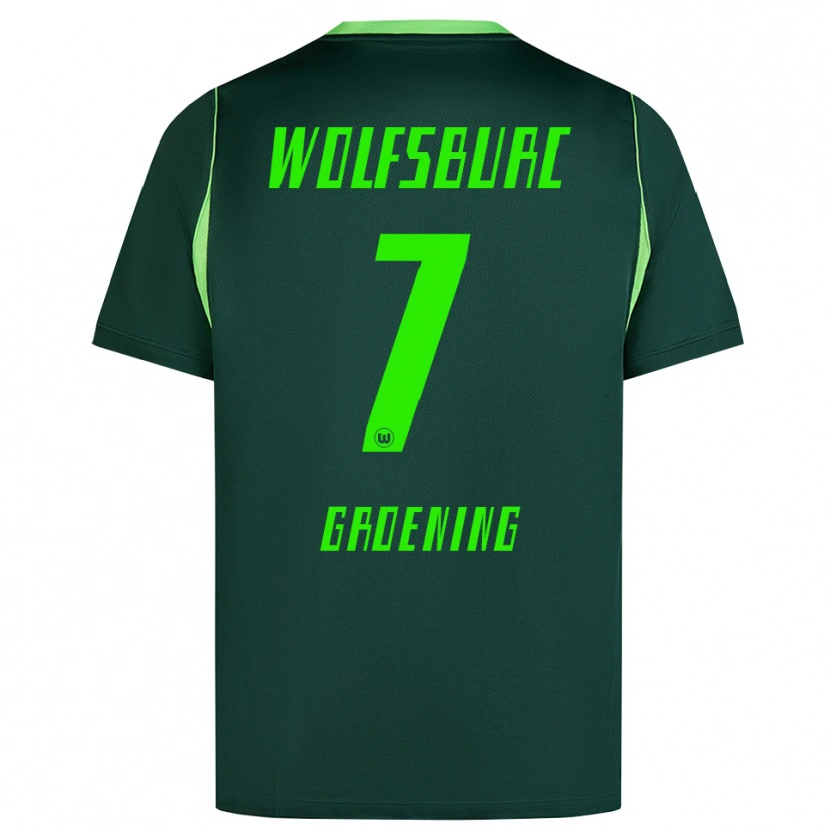 Danxen Donna Maglia Aaron Groening #7 Verde Scuro Bianco Kit Gara Home 2026/27 Maglietta