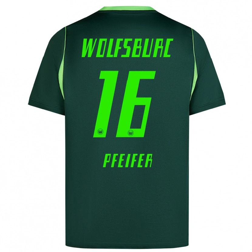 Danxen Donna Maglia Leo Pfeifer #16 Verde Scuro Bianco Kit Gara Home 2026/27 Maglietta