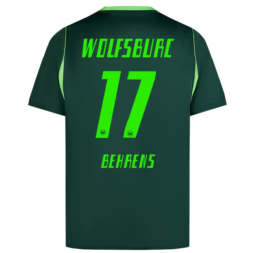Danxen Donna Maglia Kevin Behrens #17 Verde Scuro Bianco Kit Gara Home 2026/27 Maglietta