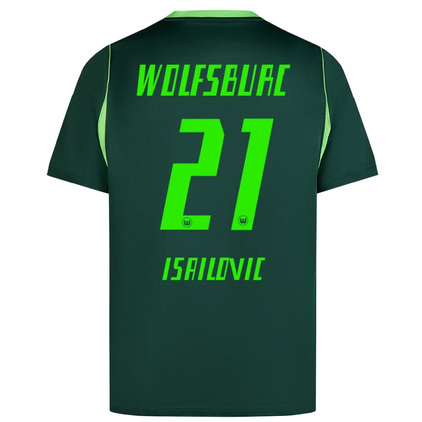 Danxen Donna Maglia Nikola Isailovic #21 Verde Scuro Bianco Kit Gara Home 2026/27 Maglietta
