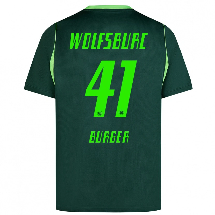 Danxen Donna Maglia Jan Bürger #41 Verde Scuro Bianco Kit Gara Home 2026/27 Maglietta