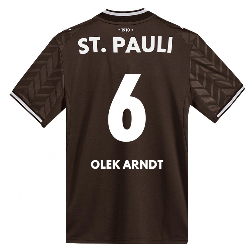 Danxen Donna Maglia Frederik Olek Arndt #6 Caffè Bianco Kit Gara Home 2026/27 Maglietta