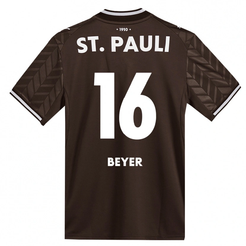 Danxen Donna Maglia Lasse Beyer #16 Caffè Bianco Kit Gara Home 2026/27 Maglietta