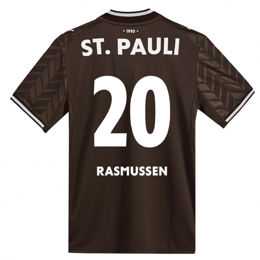 Danxen Donna Maglia Mathias Rasmussen #20 Caffè Bianco Kit Gara Home 2026/27 Maglietta