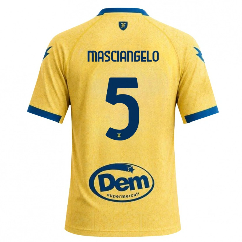 Danxen Donna Maglia Edoardo Masciangelo #5 Cachi Nero Blu Kit Gara Home 2026/27 Maglietta