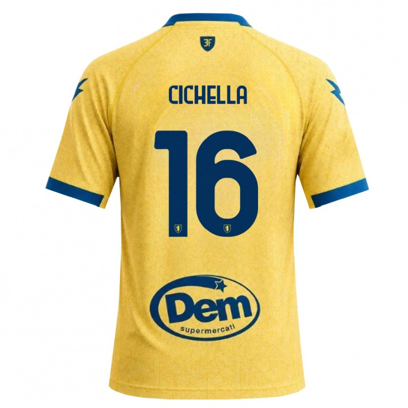 Danxen Donna Maglia Matteo Cichella #16 Cachi Nero Blu Kit Gara Home 2026/27 Maglietta